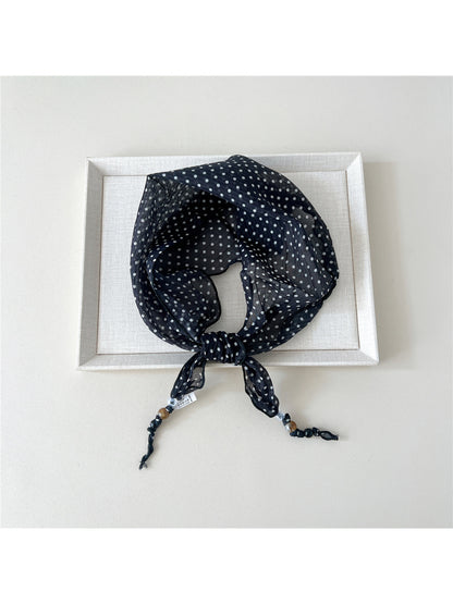 Scarvii - Retro Prin Bead Tip Triangular Scarf