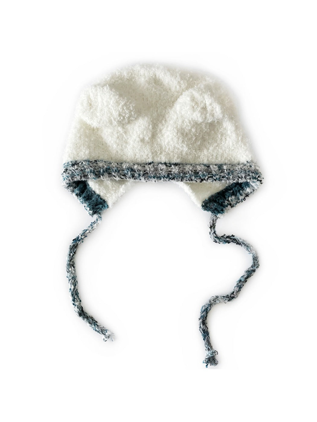 Haila - Bear Ear Knitted Beanie with Tie