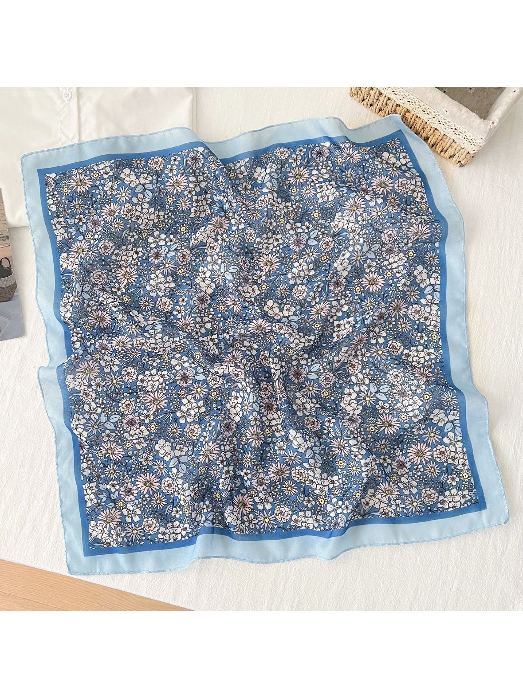 Scarvii Garden Floral Print Square Scarf