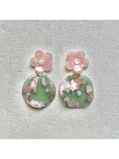 Earwish - Blossom Marble Drop Earrings