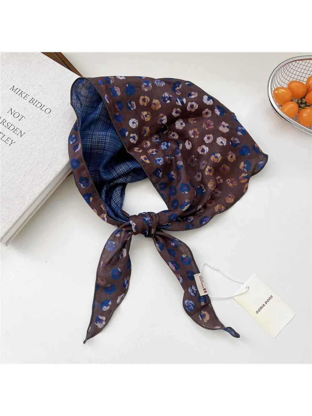 Scarvii - Sping Print Scalloped-Edge Triangle Scarf