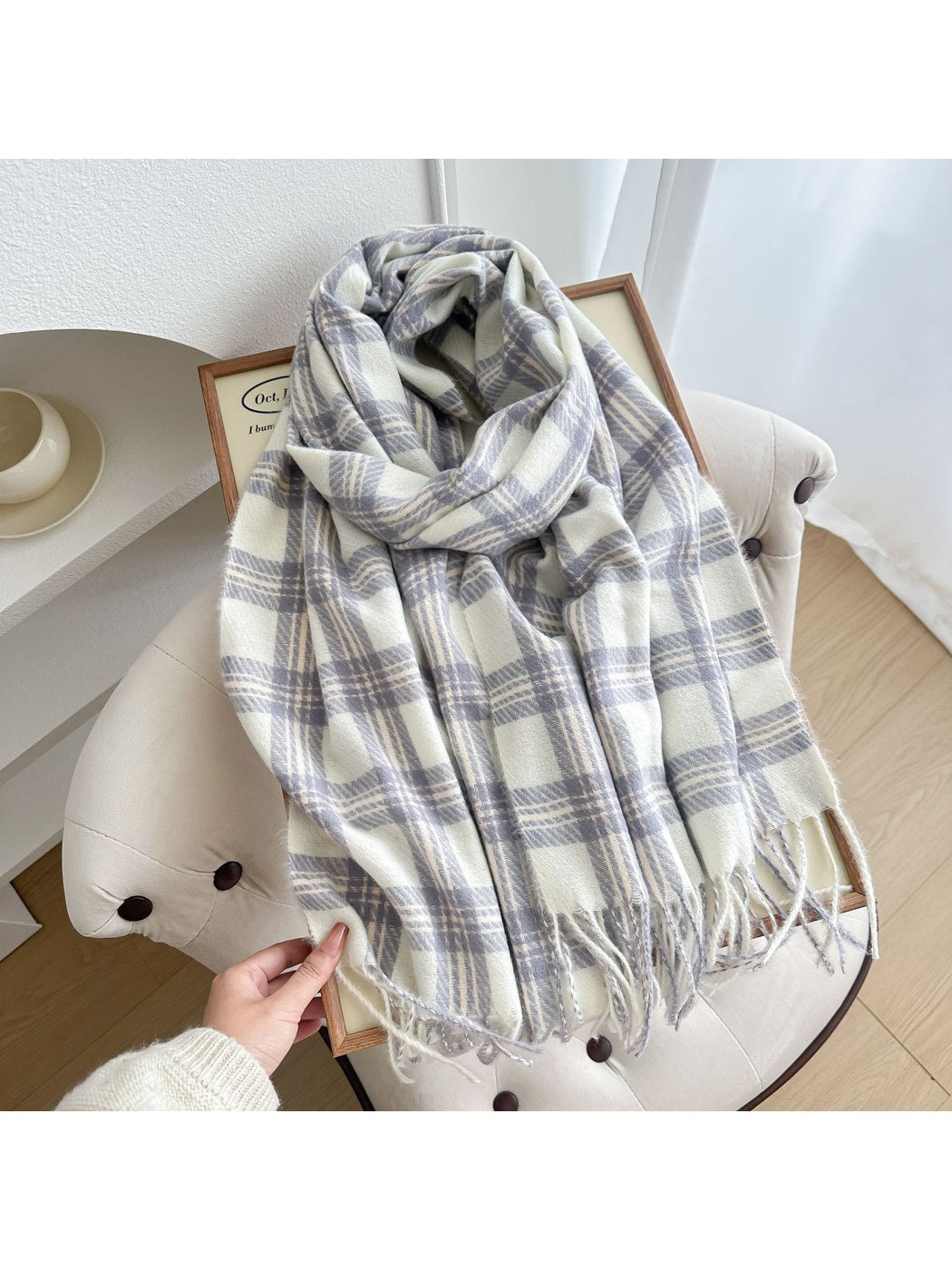 Scarvii - Classic Plaid Fringed Winter Scarf