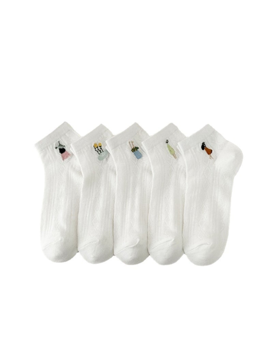 Rufia - Embroidered Character Knit Crew Socks product image 4