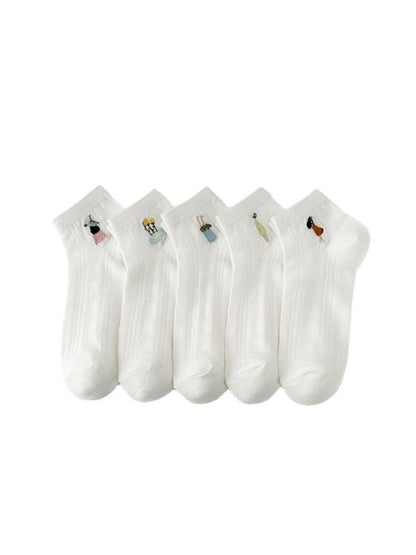 Rufia - Embroidered Character Knit Crew Socks product image 4