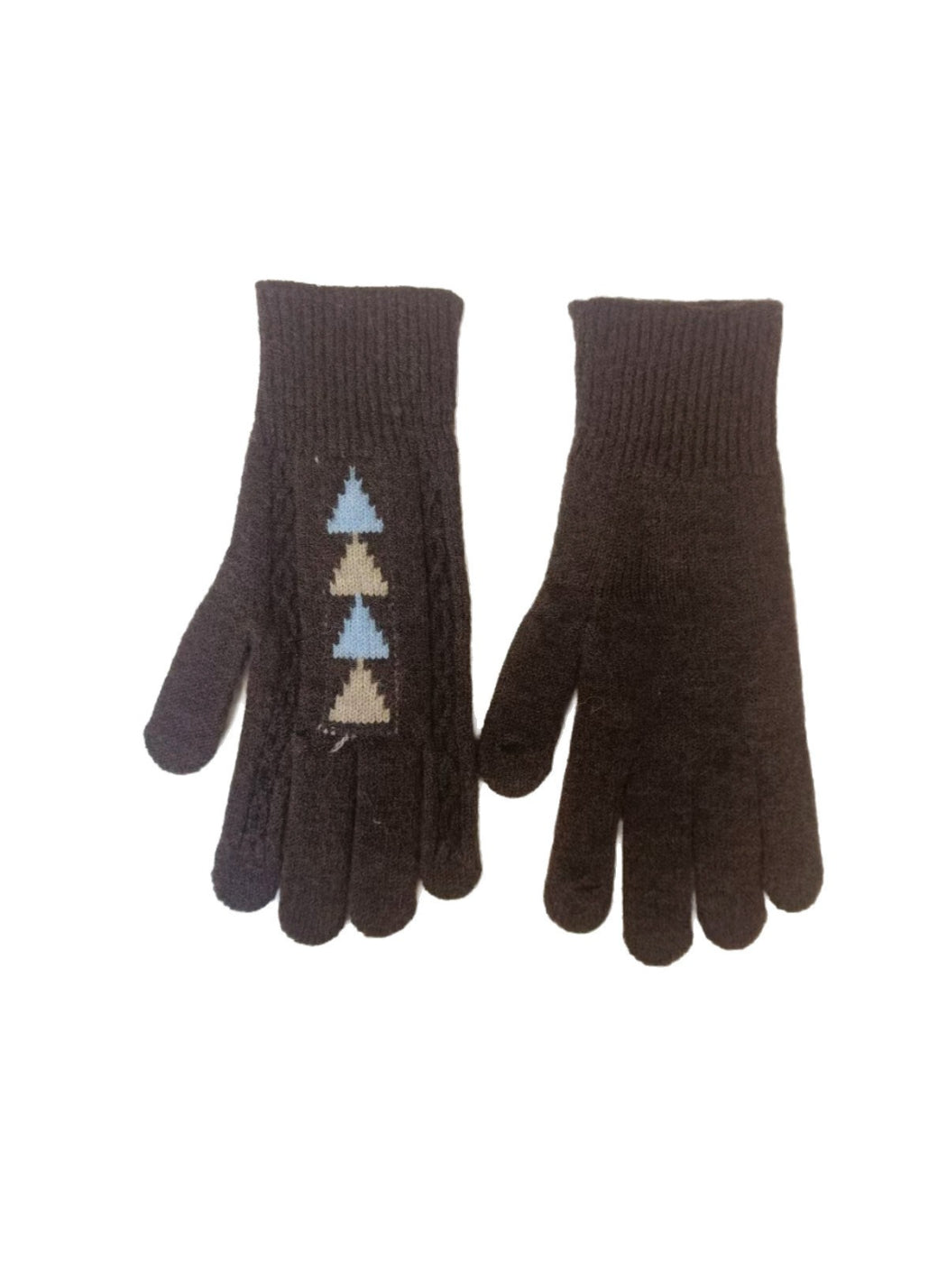Gloving - Knit Tree Motif Winter Gloves