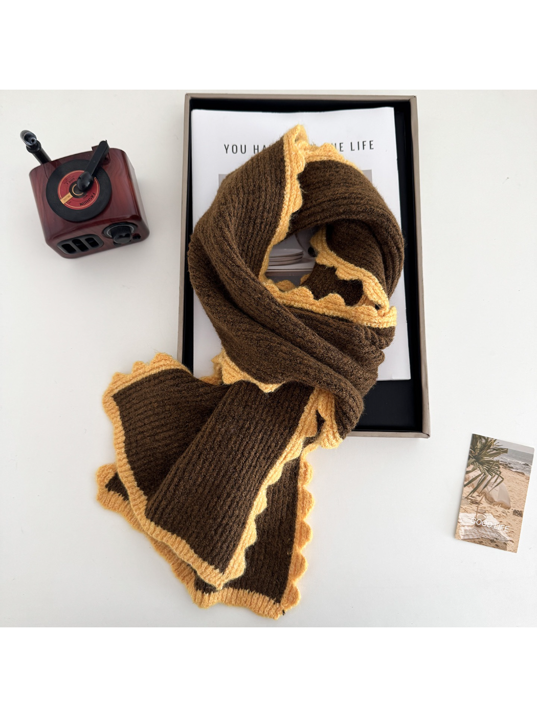 Scarvii - Wavy Edge Ribbed Scarf