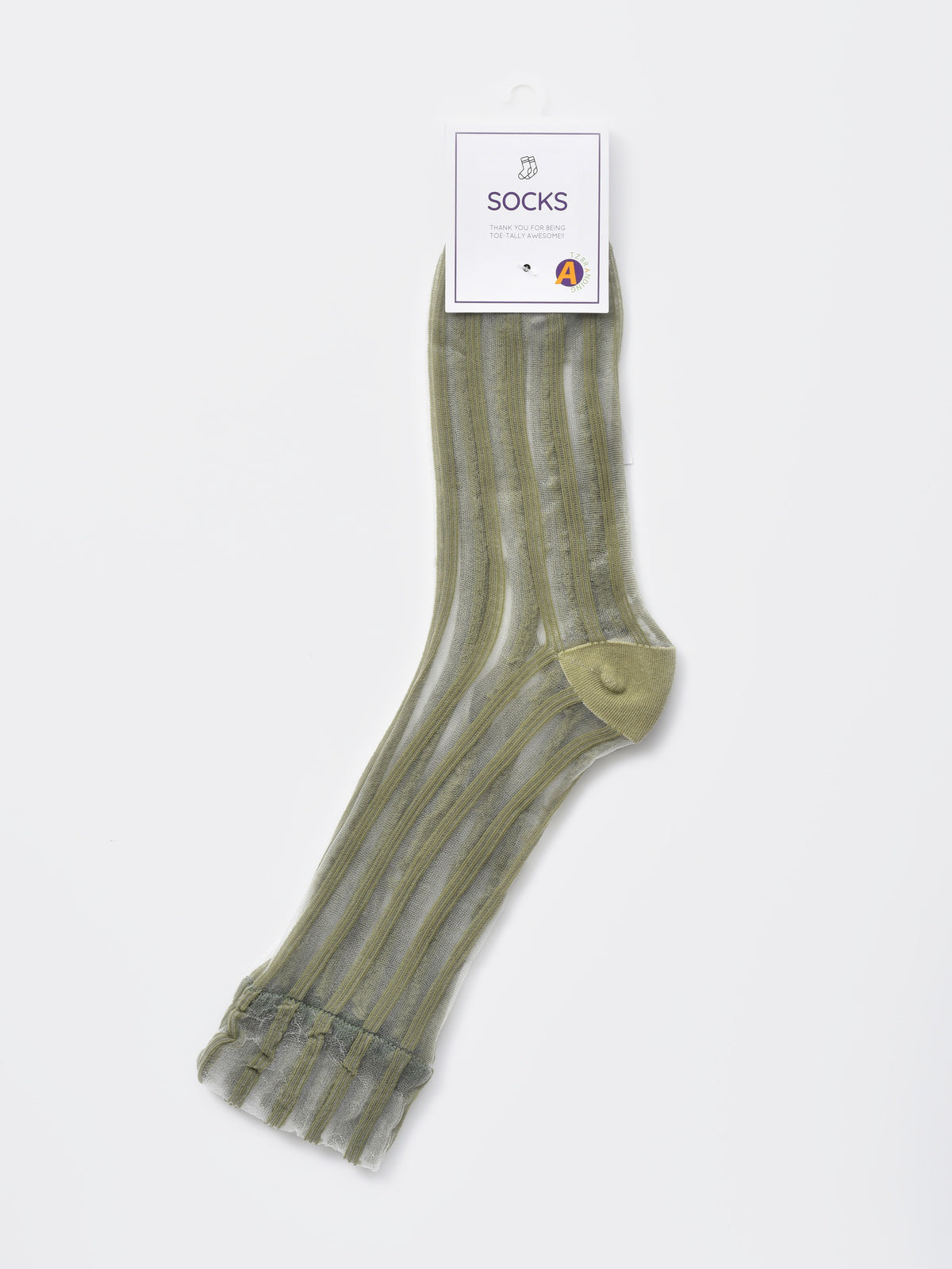 Rufia - Sheer Stripe Panel Crew Socks