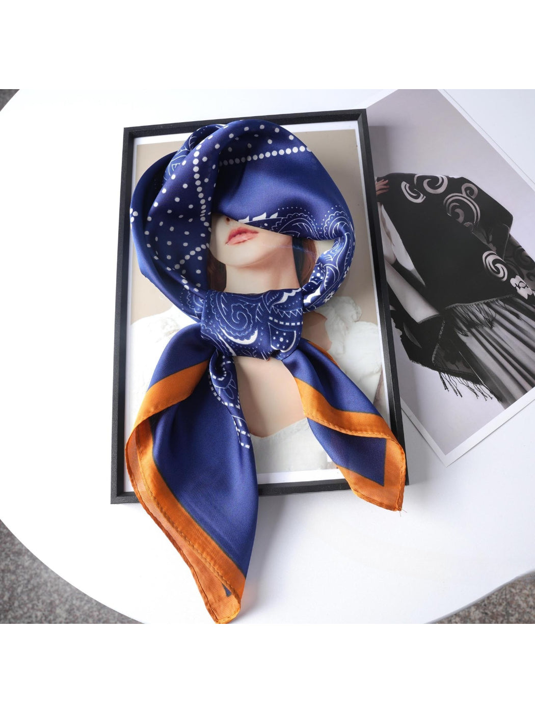 Scarvii - Classic Paisley Border Square Scarf