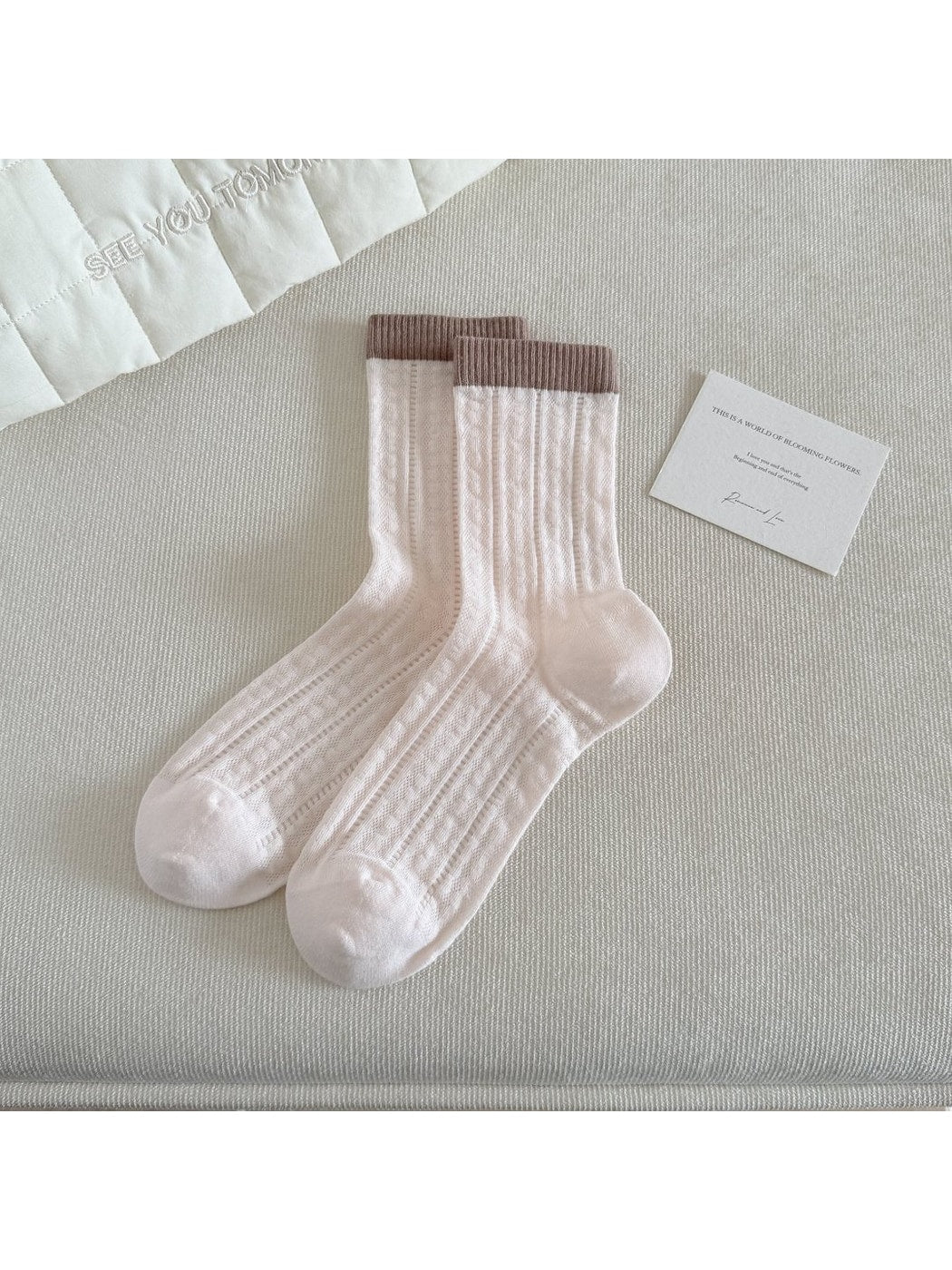 Rufia - Women's Color Block Stripe Crew Socks