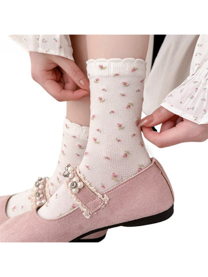Rufia - Mini Floral Ruffle Crew Socks product image 1