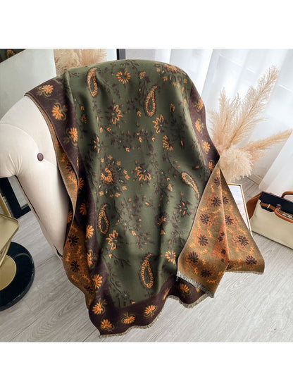 Scarvii – Reversible Paisley Fringe Scarf & Wrap
