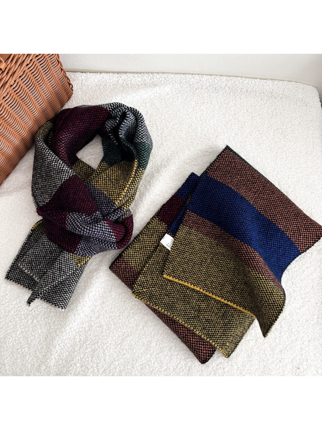 Scarvii - Color Block Woven Scarf