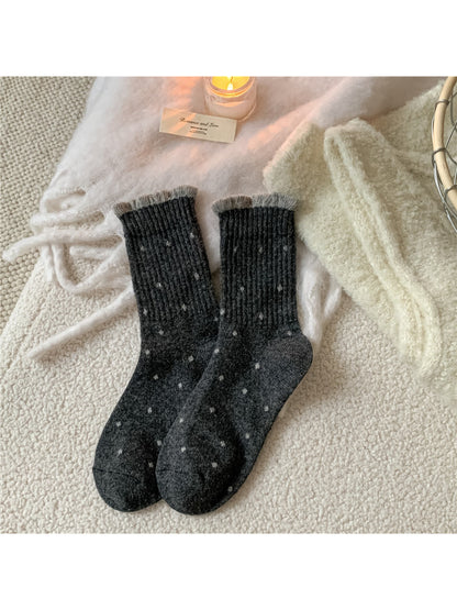 Rufia – Cozy Rolled Cuff Knit Socks