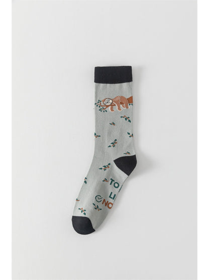 Rufia Playful Sloth Pattern Crew Socks product image 5