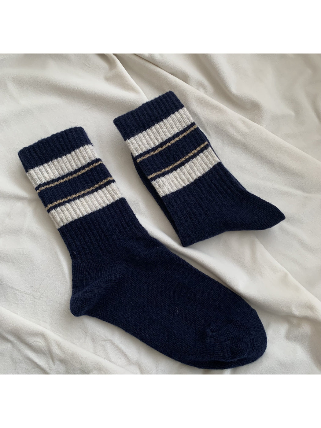Rufia - Classic Collegiate Stripe Crew Socks