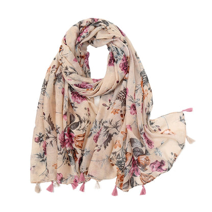 Scarvii Artistic Fresh Print Scarf showing floral motif