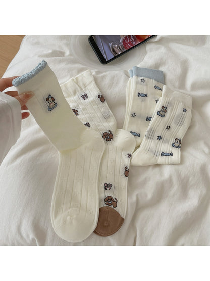 Rufia - Cute Cartoon Patterns Casual Crew Socks
