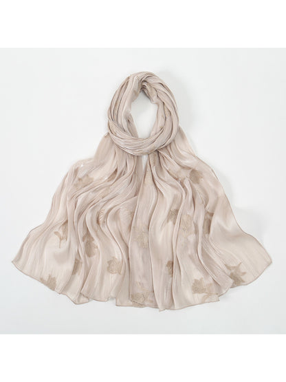 Scarvii Soft Sheer Floral Embroidered Scarf