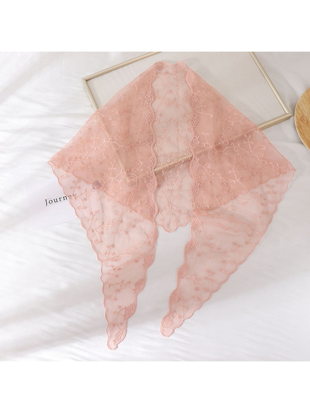 Scarvii - Sweet Floral Lace Airy Triangle Bandana