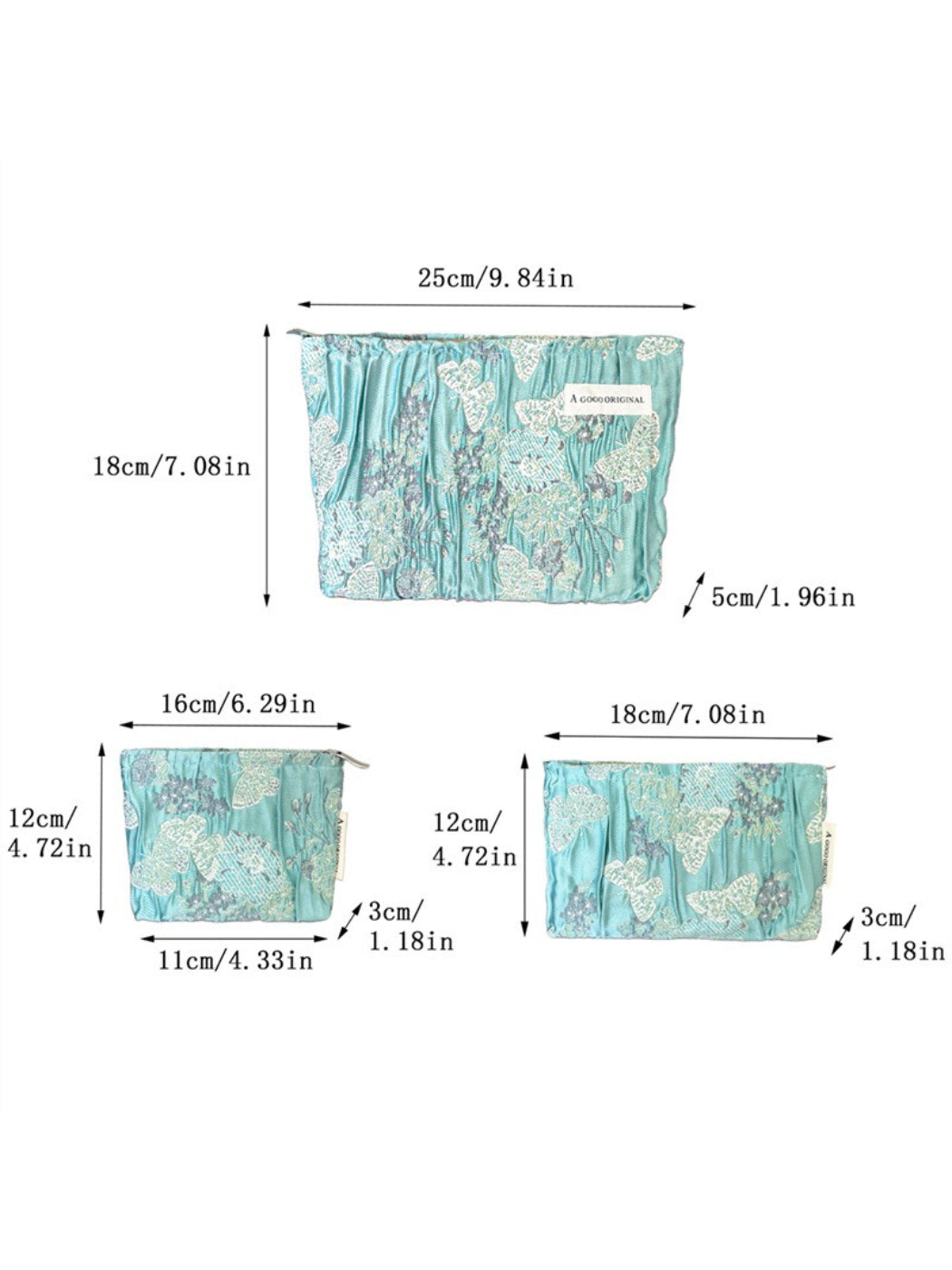Cosbai Butterfly Floral Cosmetic Bag product image