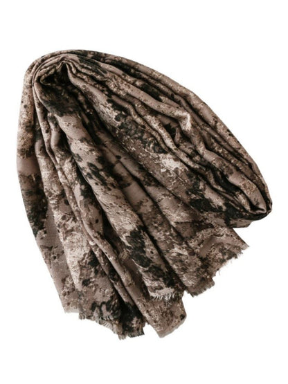 Scarvii - Vintage Dark Ombre Print Scarf