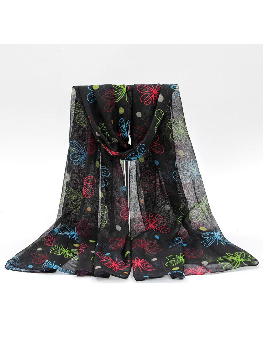 Scarvii - Butterfly Print Lightweight Scarf