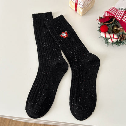 Rufia - Christmas Embroidered Fall & Winter Socks