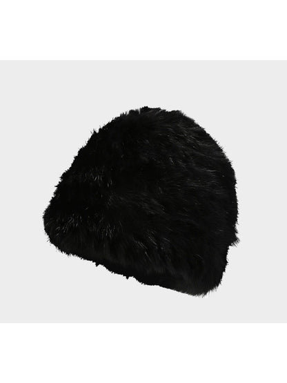 Haila - Soft Plush Full Head Coverage Knitted Bucket Hat