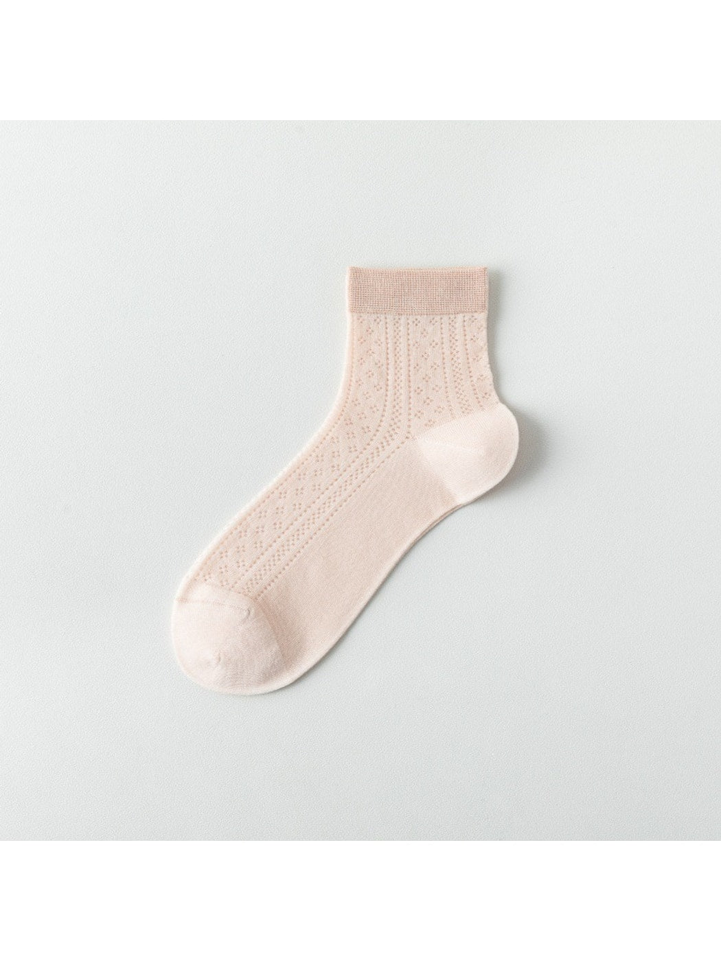 Rufia - Elegant Sheer Mesh Detail Crew Socks