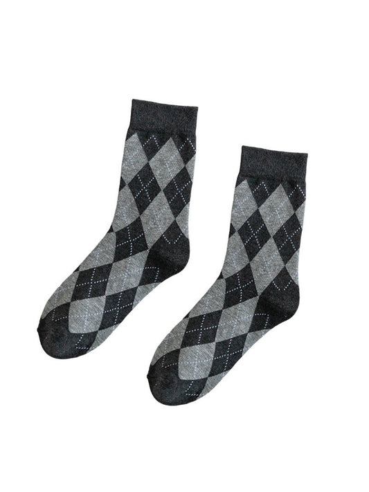 Rufia - Classic Argyle Rhythm Crew Socks