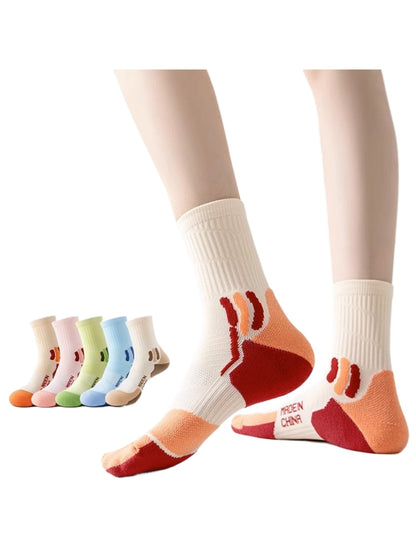 Rufia - Color Block Sport Cushion Crew Socks