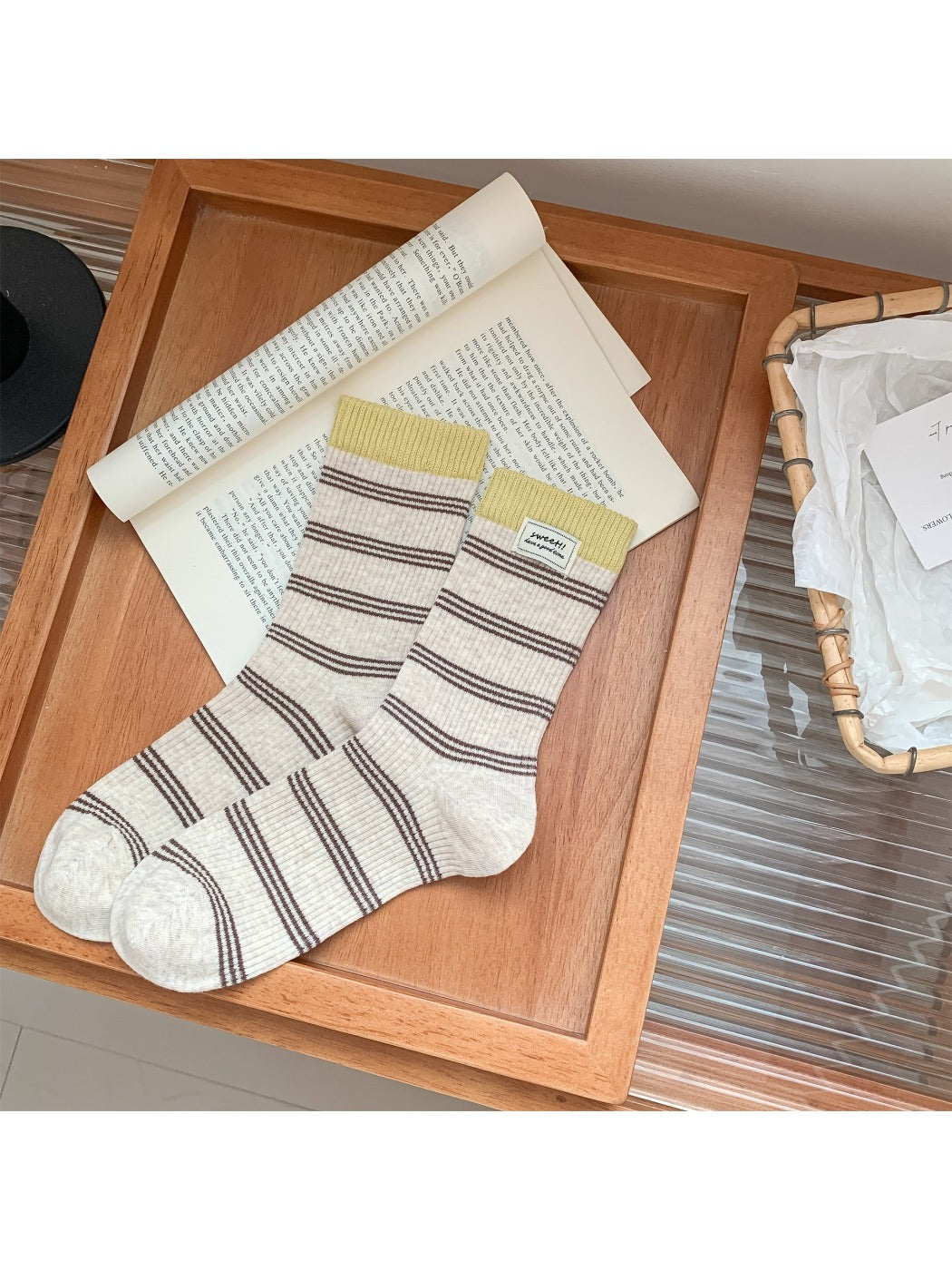 Rufia – Colorful Striped Mid-Calf Socks