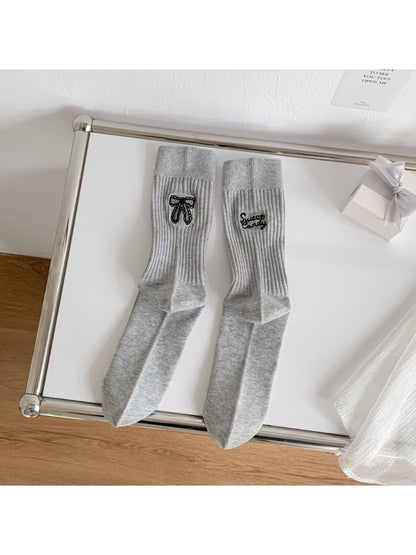 Rufia - Soft Ribbon Detail Crew Socks