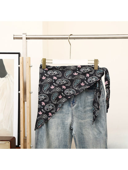 Scarvii - Retro Paisley Waist Styling Triangle Scarf