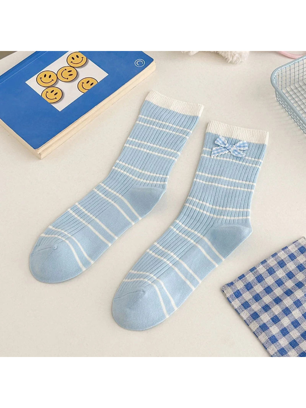 Rufia - Cartoon Ribbed Crew Socks