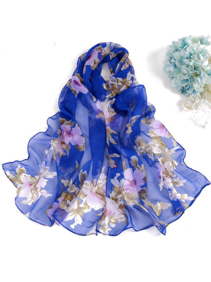 Scarvii - Soft Garden Floral Print Scarf