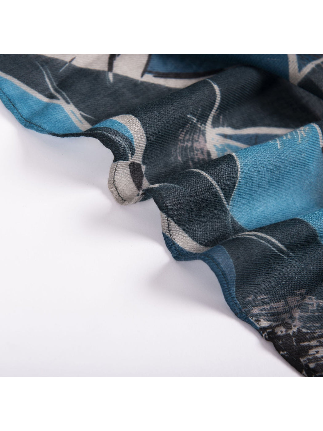 Scarvii - Abstract Blue Geometric Print Scarf