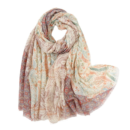 Scarvii Artistic Fresh Print Scarf for outfit layering and wrap styling