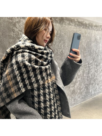 Scarvii - Oversized Houndstooth Winter Scarf