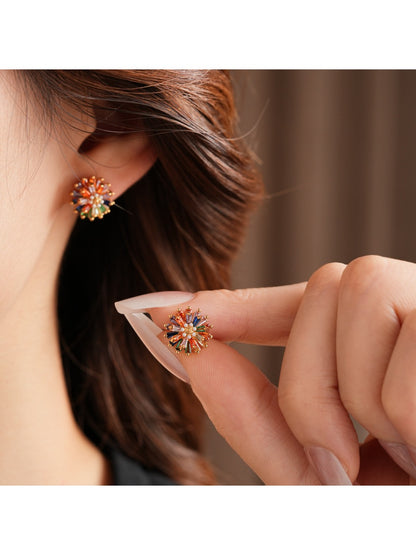Earwish – Colorful Flower Studs Earrings
