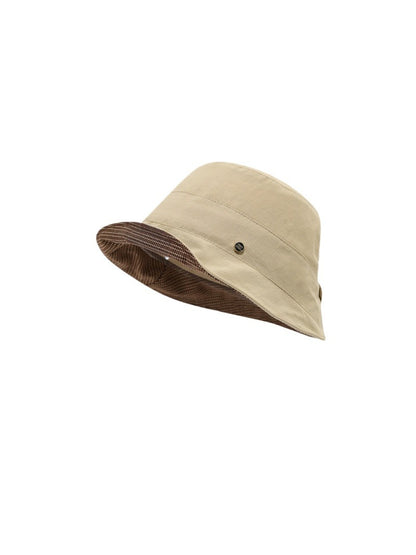 Haila minimal contrast edge bucket hat angled view emphasizing the hat shape
