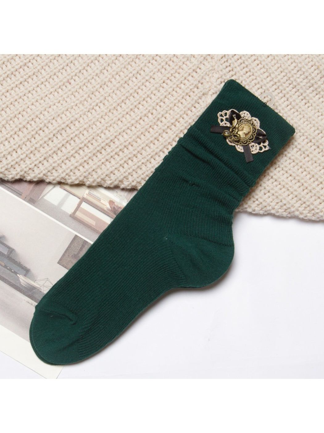 Rufia - Classic Brooch Style Decorative Socks product image 4