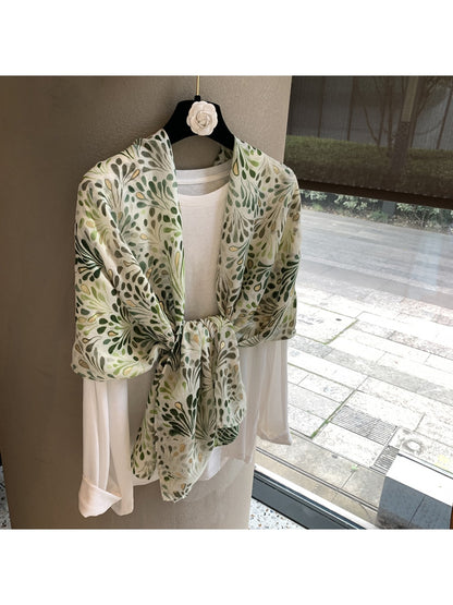 Scarvii - Botanical Print Everyday Shawl Scarf