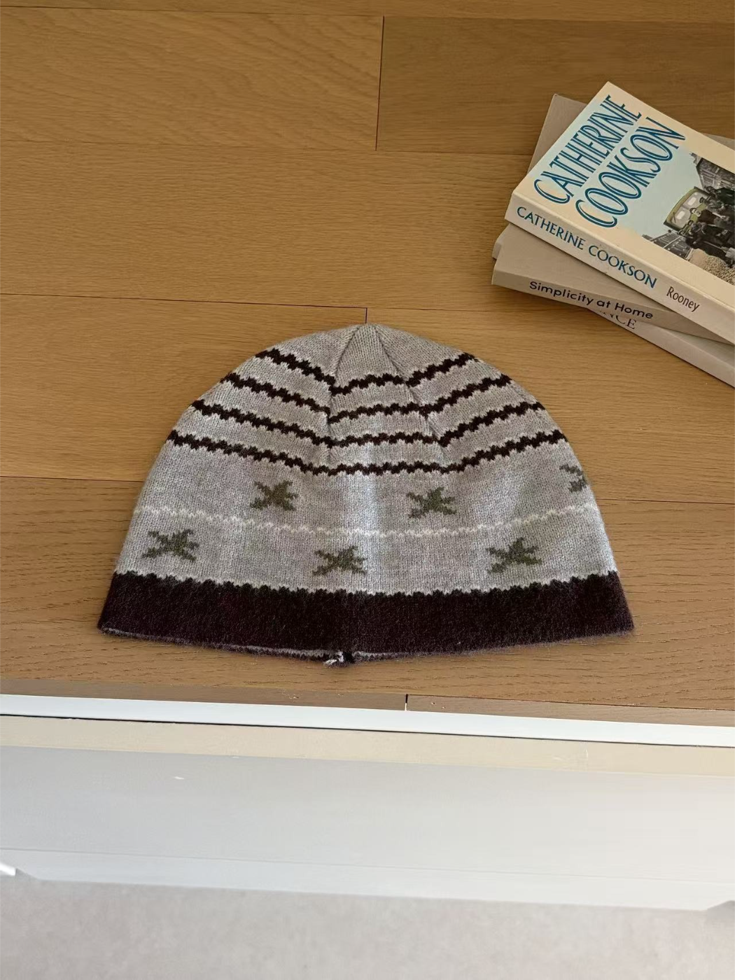Haila - Retro Fair Isle Pattern Knit Beanie