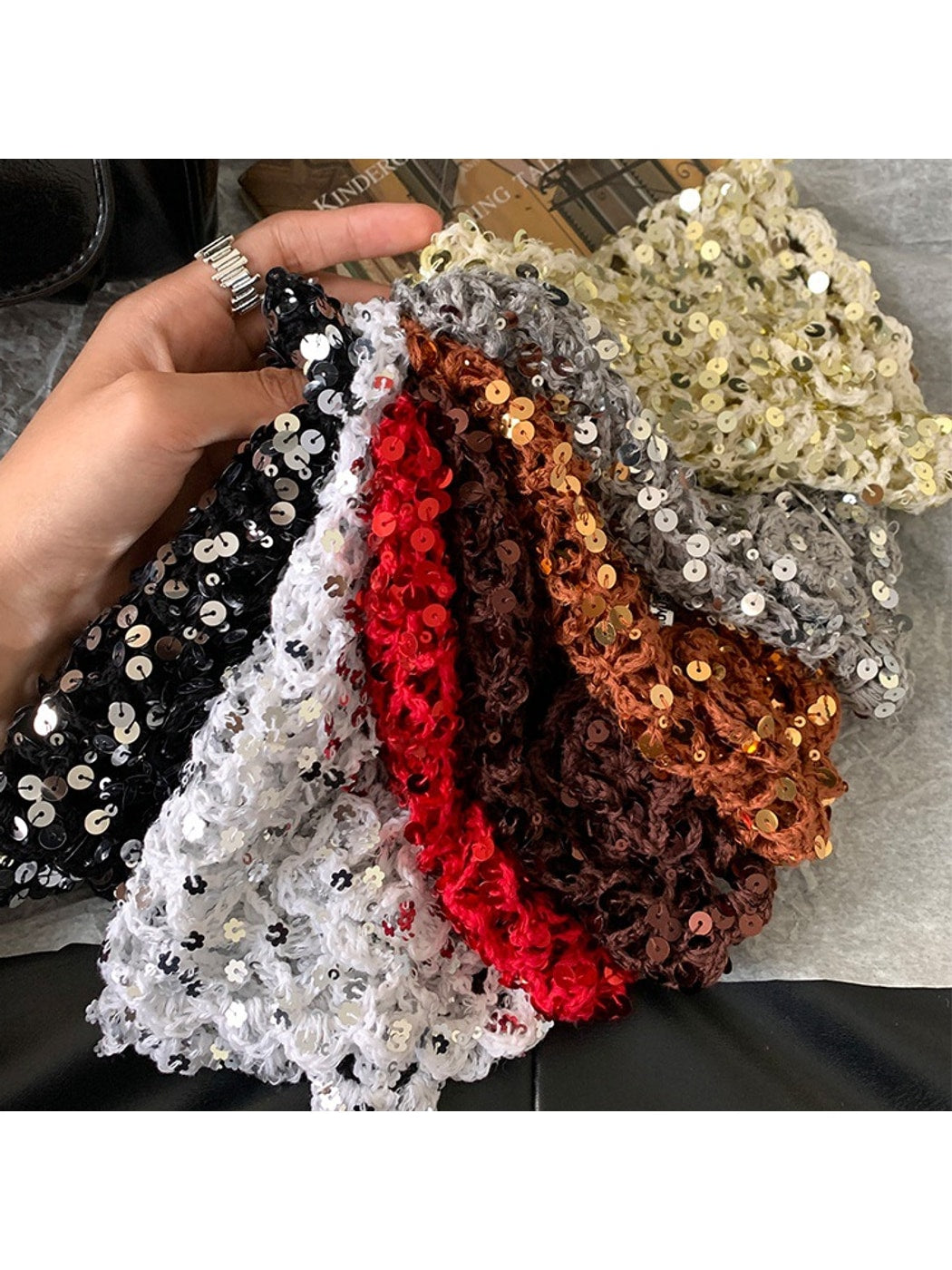 Haila - Foldable Openwork Floral Brimless Hat