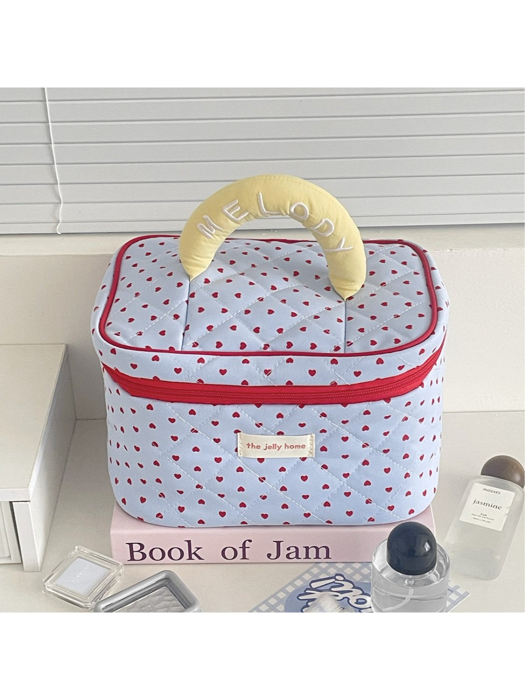 Cosbai cosmetic organizer packed with travel essentials, highlighting its spacious interior and portability