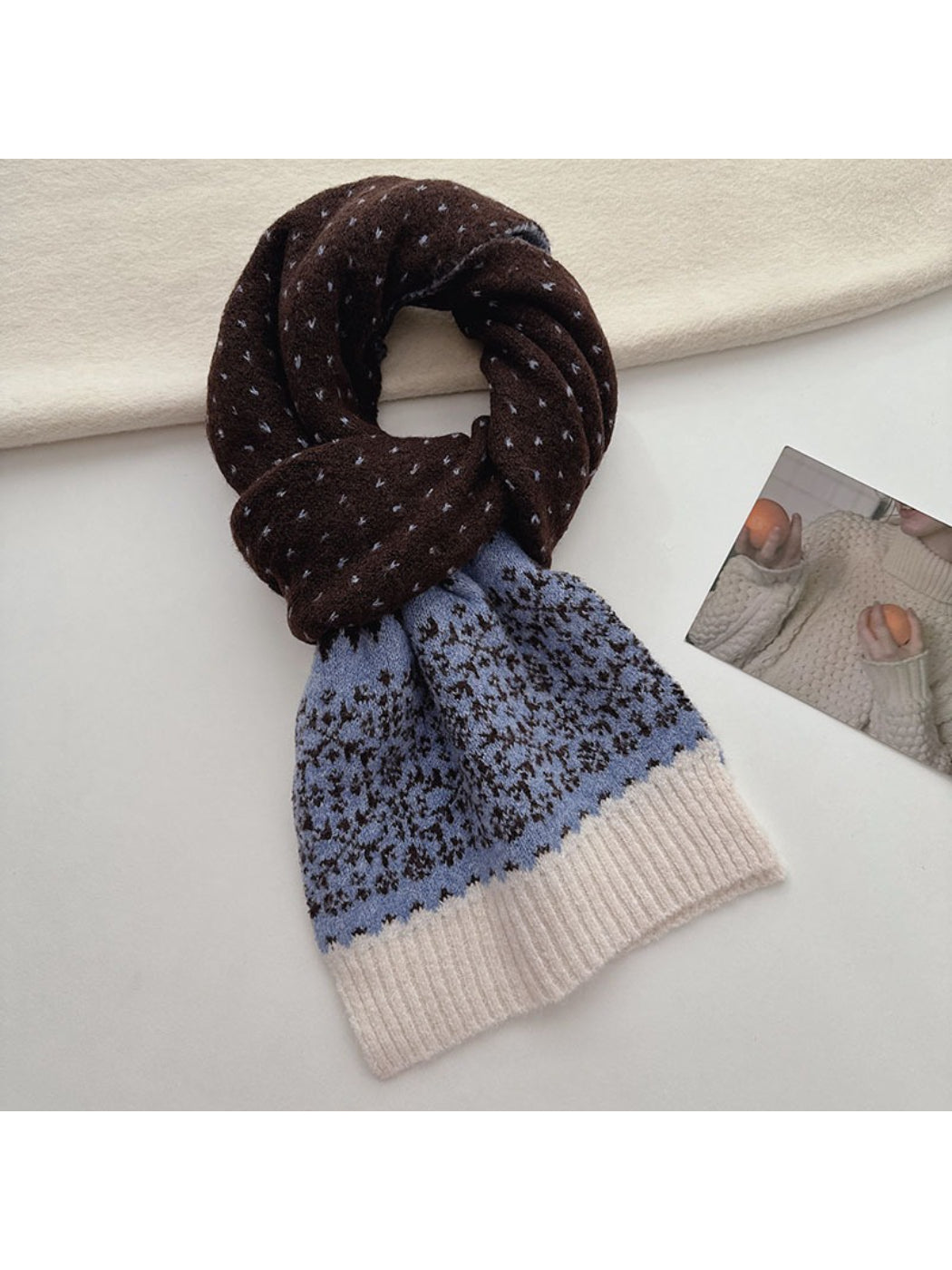 Scarvii - Fair Isle Knit Long Scarf