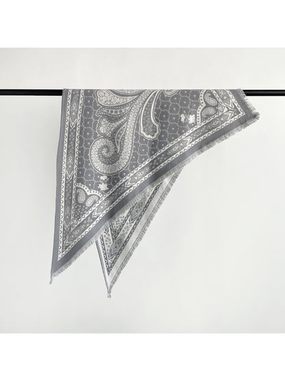Scarvii - Paisley Fringe Triangle Scarf
