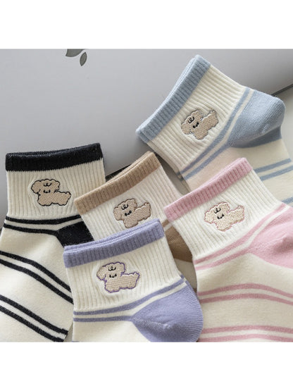 Rufia - Puppy Stripe Ankle Socks