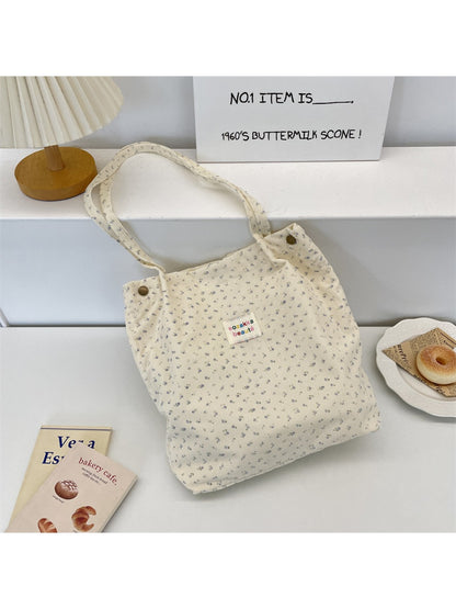 Cosbai - Floral Print Tote Shoulder Bag